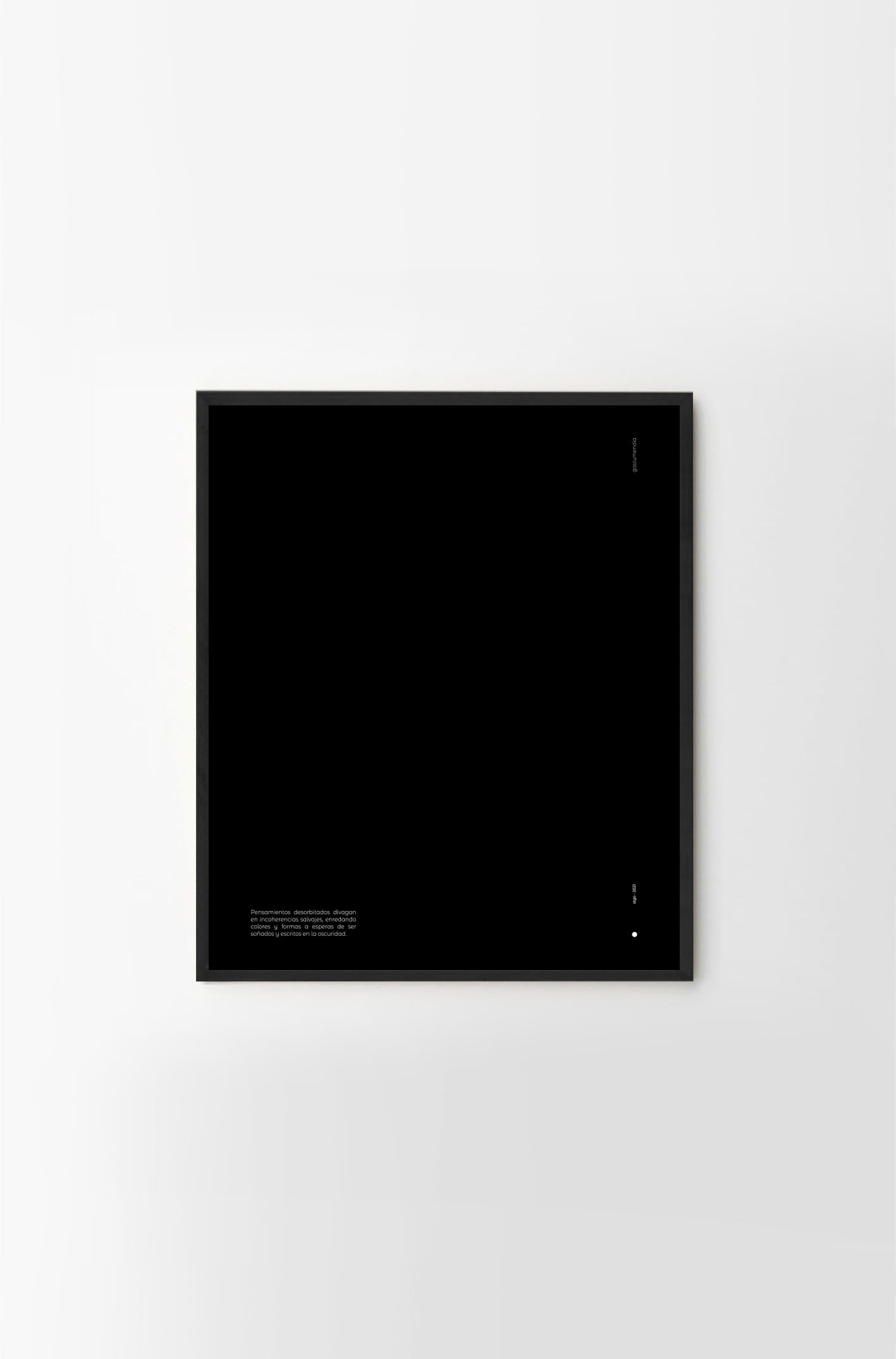 Cuadro negro Pensamientos desorbitados